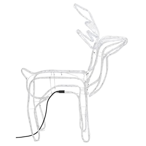 vidaXL Heim & Garten Rentier Silhouetten Leuchtfigur warmweiß 76x42x87 2Stk