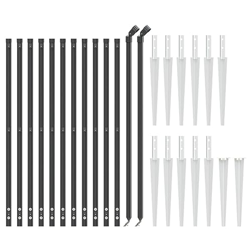 vidaXL Heim & Garten Maschendrahtzaun Anthrazit PVC Stahl