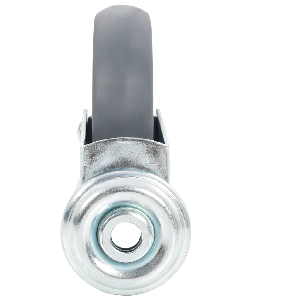 vidaXL 8x Lenkrolle Bolzenloch 125mm 320kg Gummi