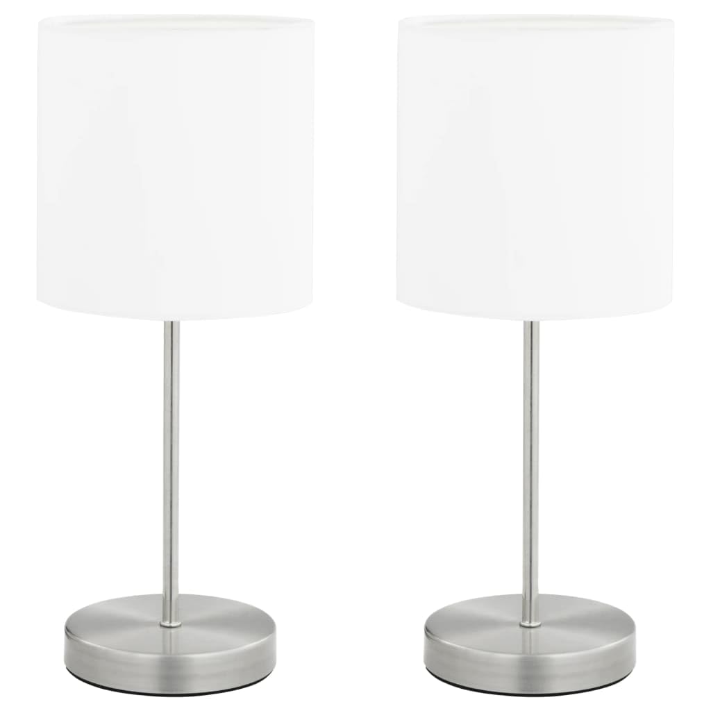 vidaXL Tischlampe Touch-Sensor E14 Tischleuchte Weiß 2 Stück