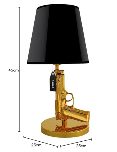 Mikamax Lifestyle Golden Gun Lampe Tischlampe gold 45 cm