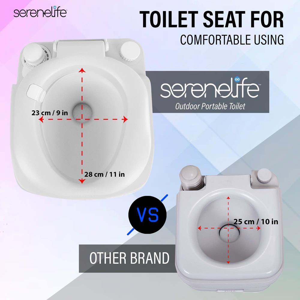 Serenelife Camping Outdoor Campingtoilette 22 L