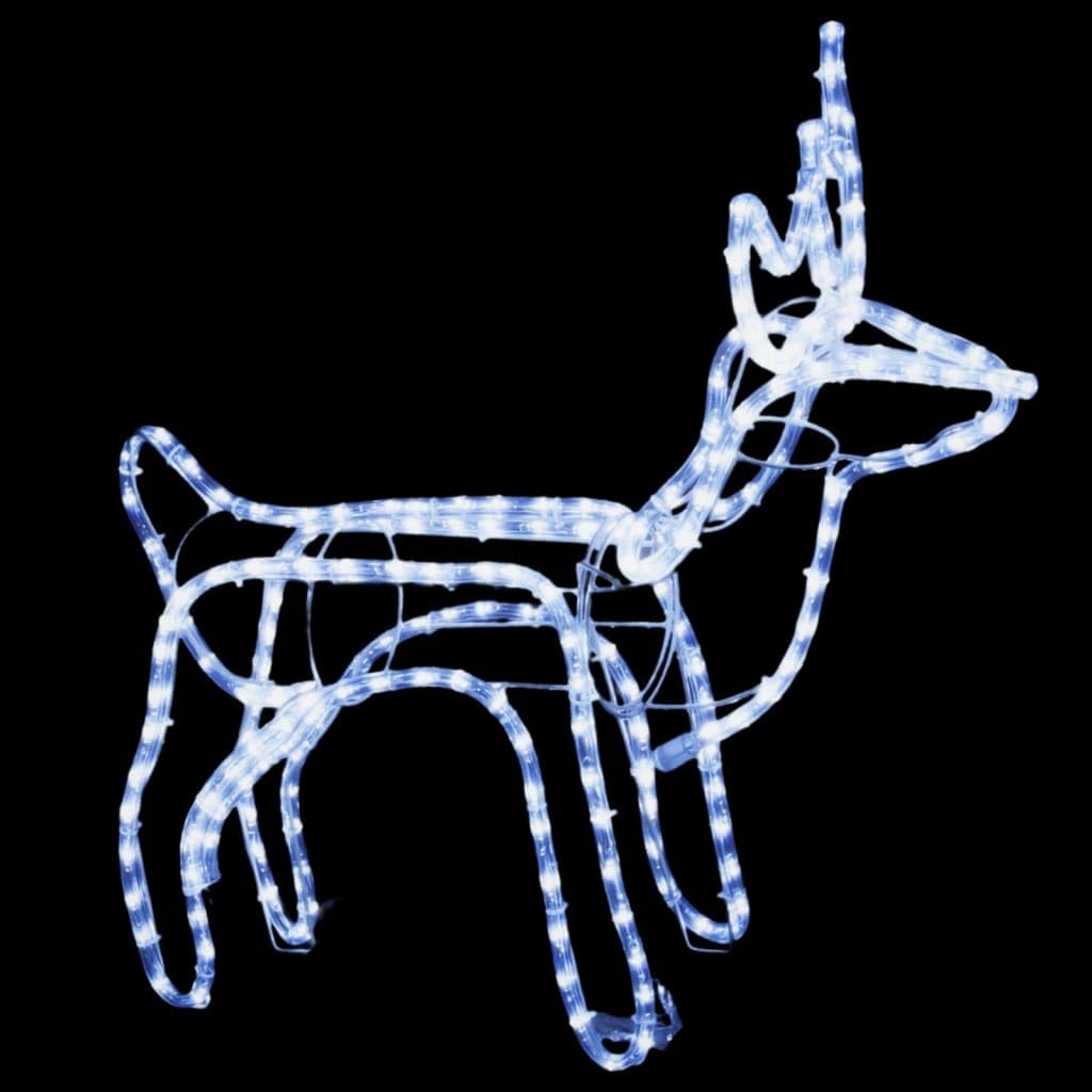 vidaXL Heim & Garten Rentier Silhouetten Leuchtfigur kaltweiß 60x30x60 2 Stk.