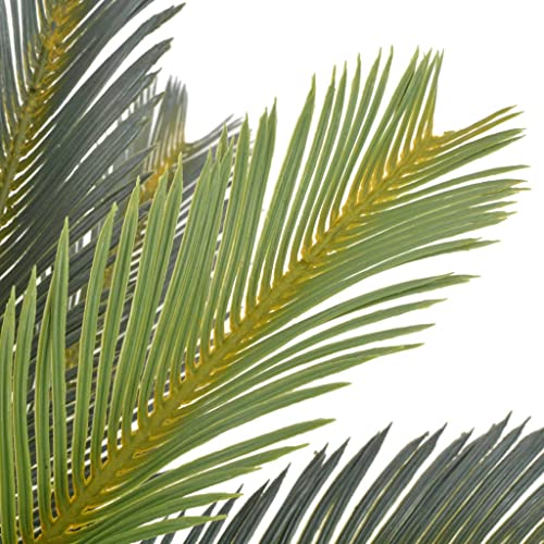 vidaXL Cycas-Palme Kunstpflanze Grün 90 cm mit Topf