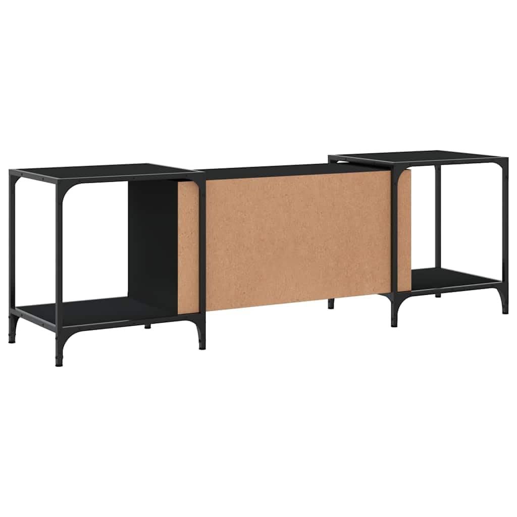 vidaXL Möbel TV-Schrank Schwarz 153x37x50 cm Holzwerkstoff Lowboard