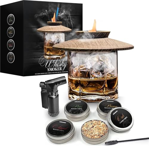 Mikamax Whiskey Smoker Set Cocktail Räucherbox Edelstahl