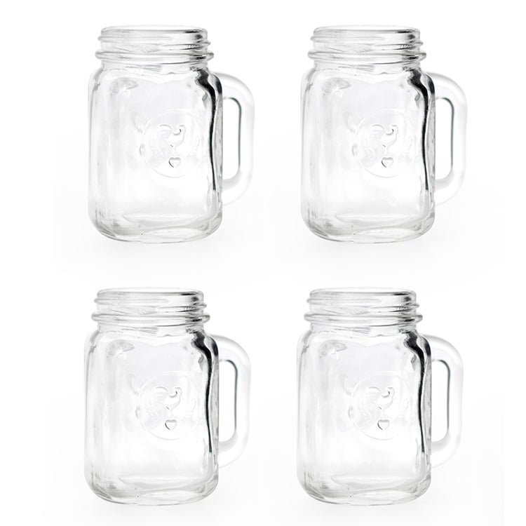 Kikkerland Kitchen Mason Jar Shotgläser 4er Glas 30 ml