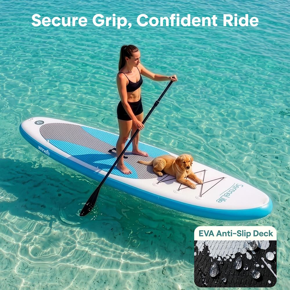 Serenelife SUP Board aufblasbar Blau 305cm