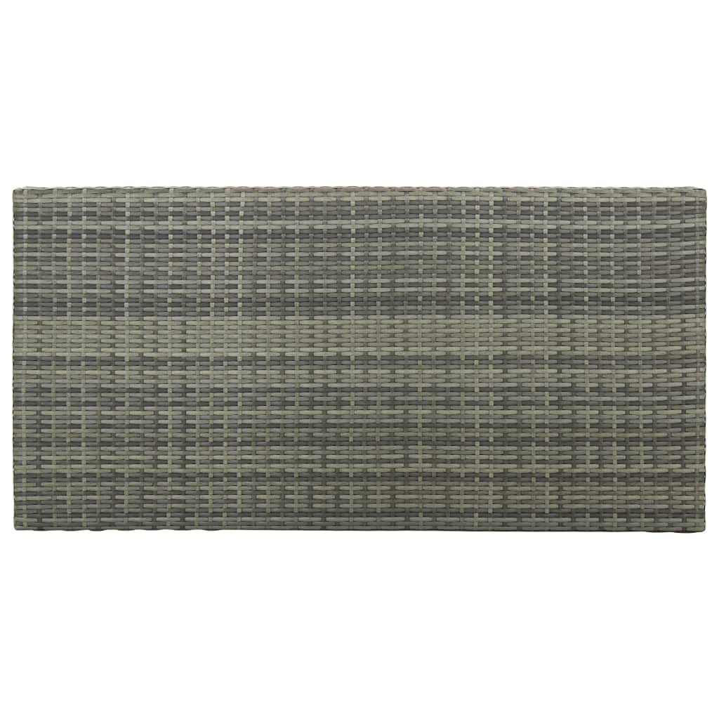 vidaXL Gartenbar-Set 5-tlg. Poly Rattan Grau mit Kissen