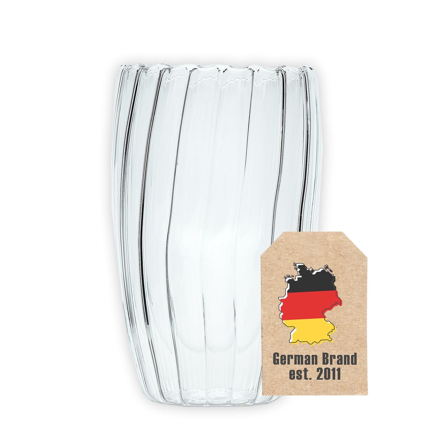 Intirilife Striped Thermogläser 350 ml 4er Set doppelwandig