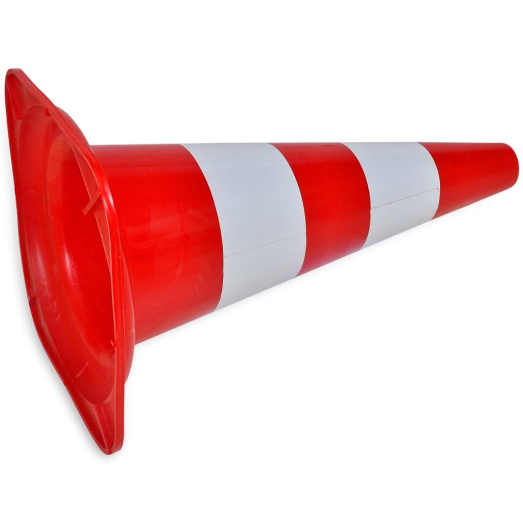 vidaXL Verkehrskegel 10er-Set Rot-Weiß 50 cm reflektierend