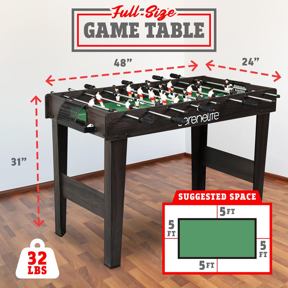 Serenelife Game Tables SLFSBLT47 Tischkicker 122 cm