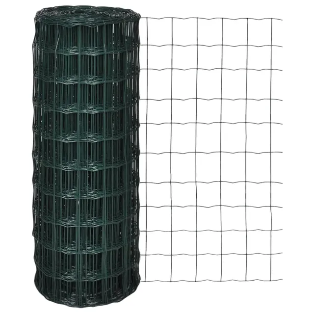 vidaXL Gartenzaun Maschendraht 25x1,0 m Stahl PVC