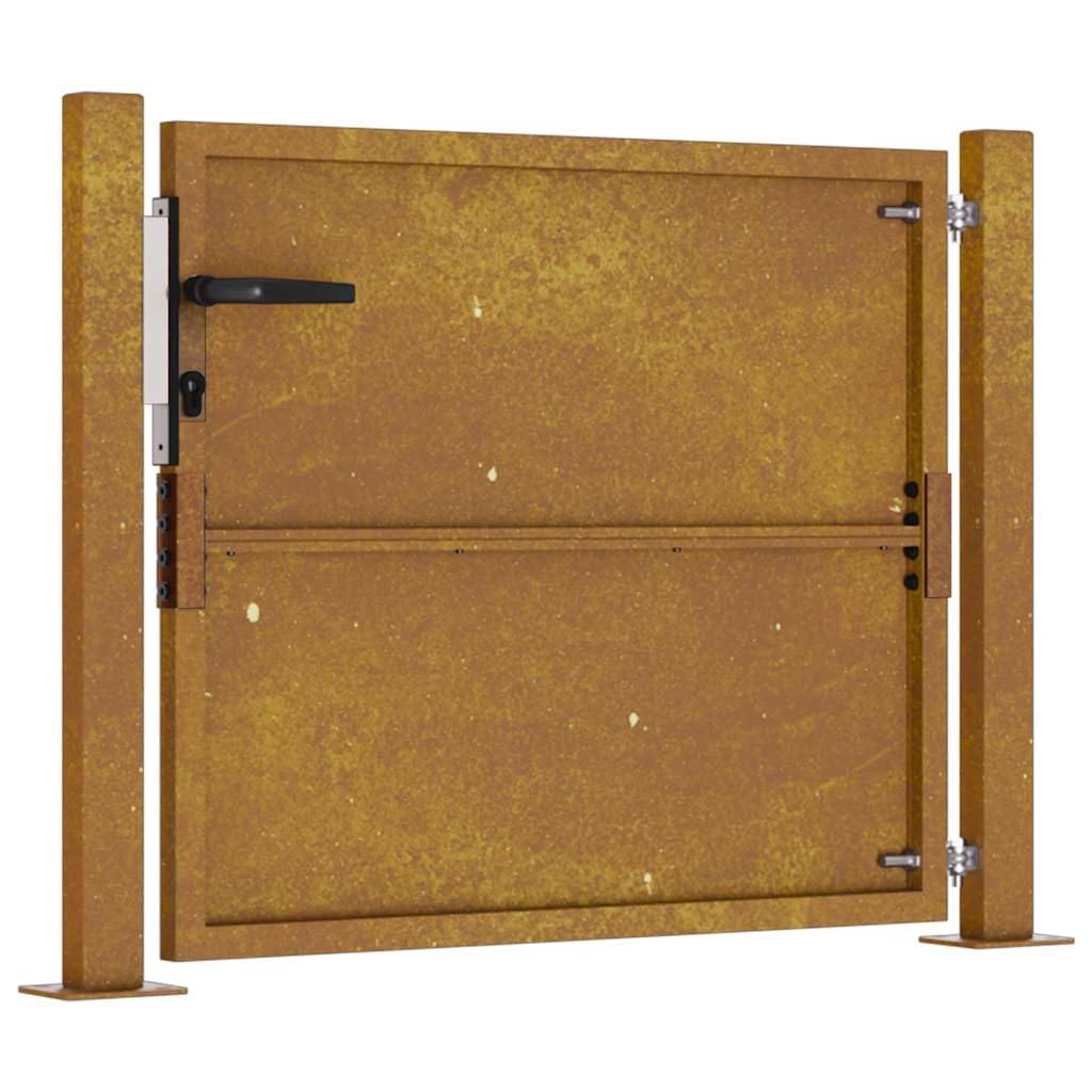 vidaXL Gartentor 100x100 cm Braun Cortenstahl Metalltor