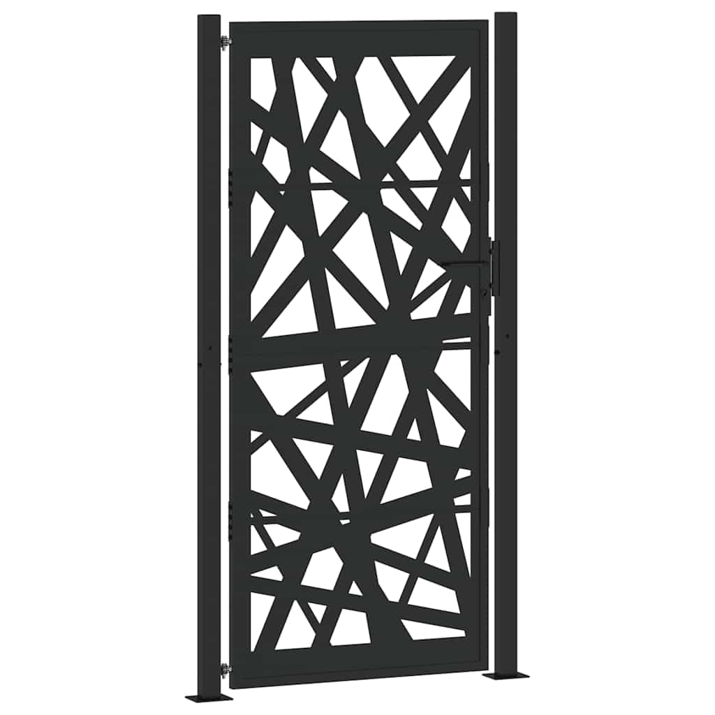 vidaXL Heim & Garten Gartentor 100x200 cm Stahl Schwarz