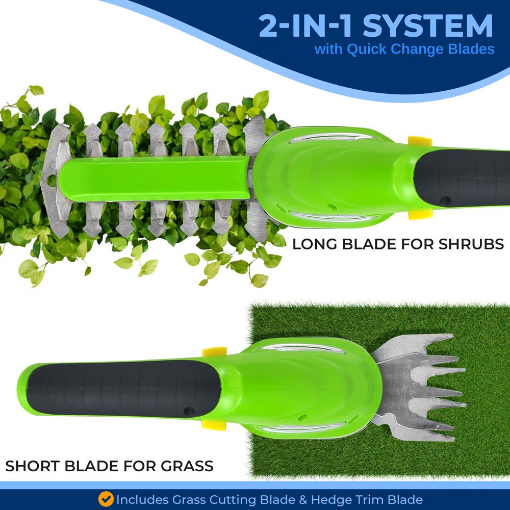 Serenelife Outdoor Grasschere Akku 3,6V 2-in-1 Set