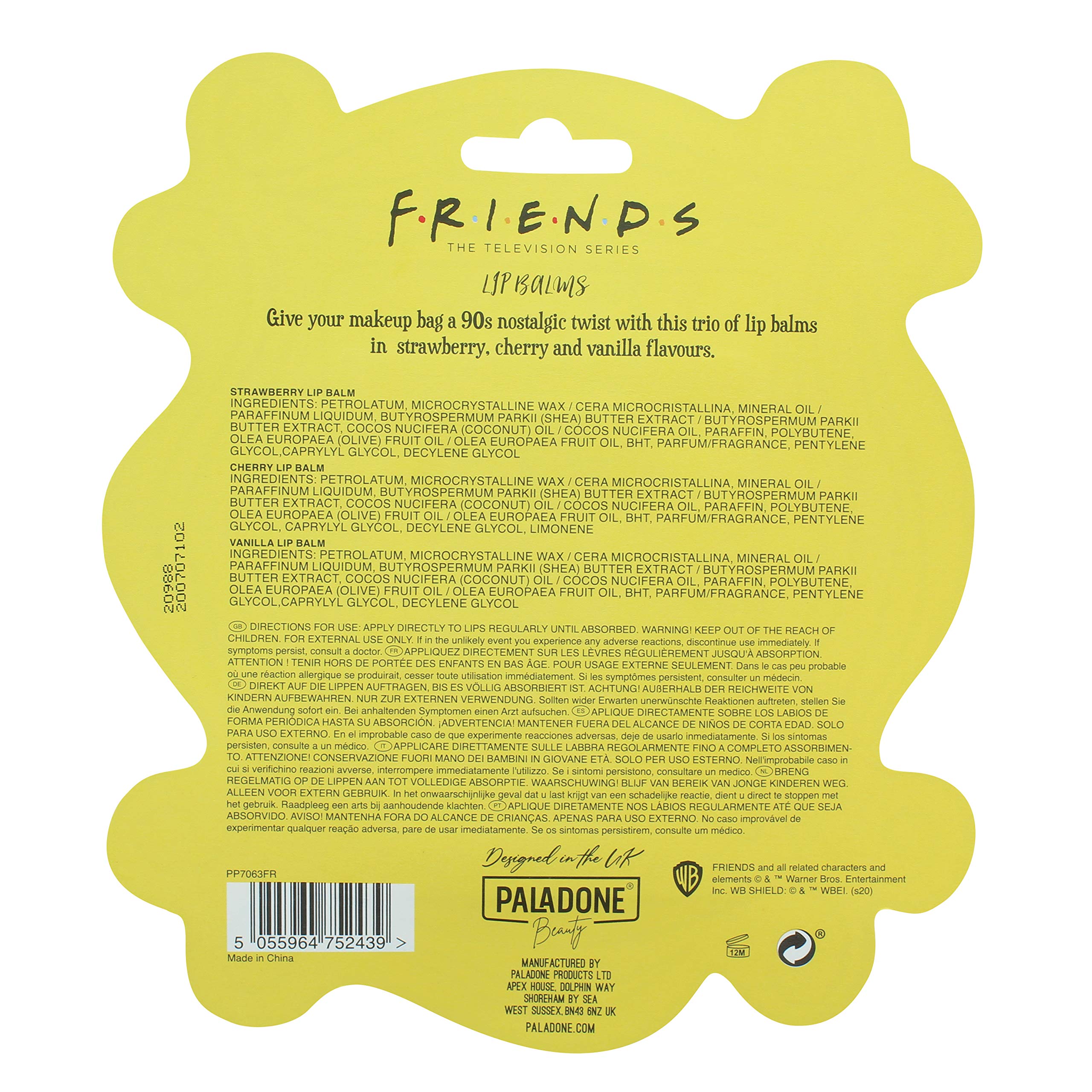 Paladone Friends Lippenbalsam Trio Erdbeere Vanille Kirsche