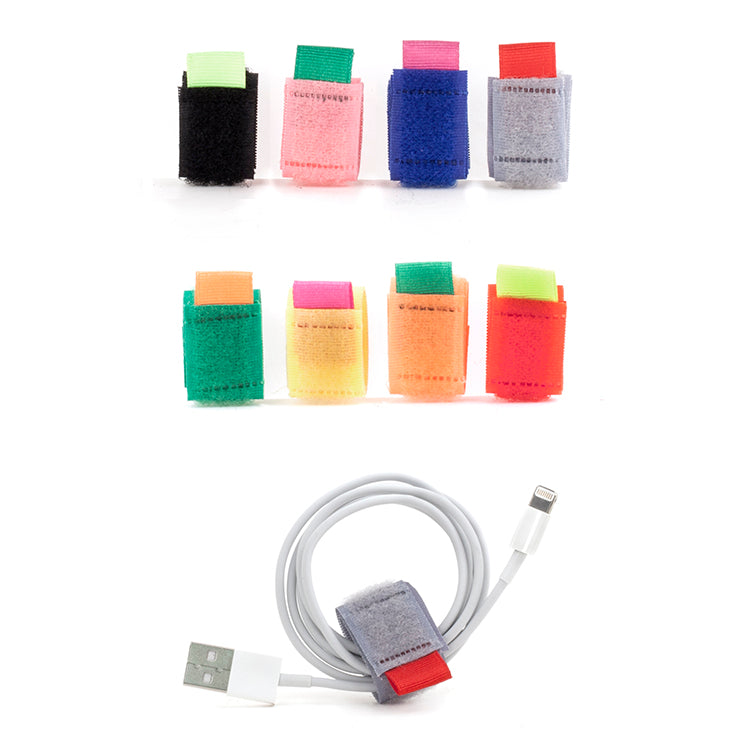Kikkerland Tech Color Cable Ties Kabelbinder 8er bunt