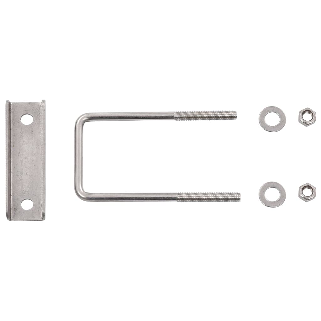 vidaXL Heim & Garten U-Bügel Zaunverbinder Edelstahl 60x40mm 25 Sets