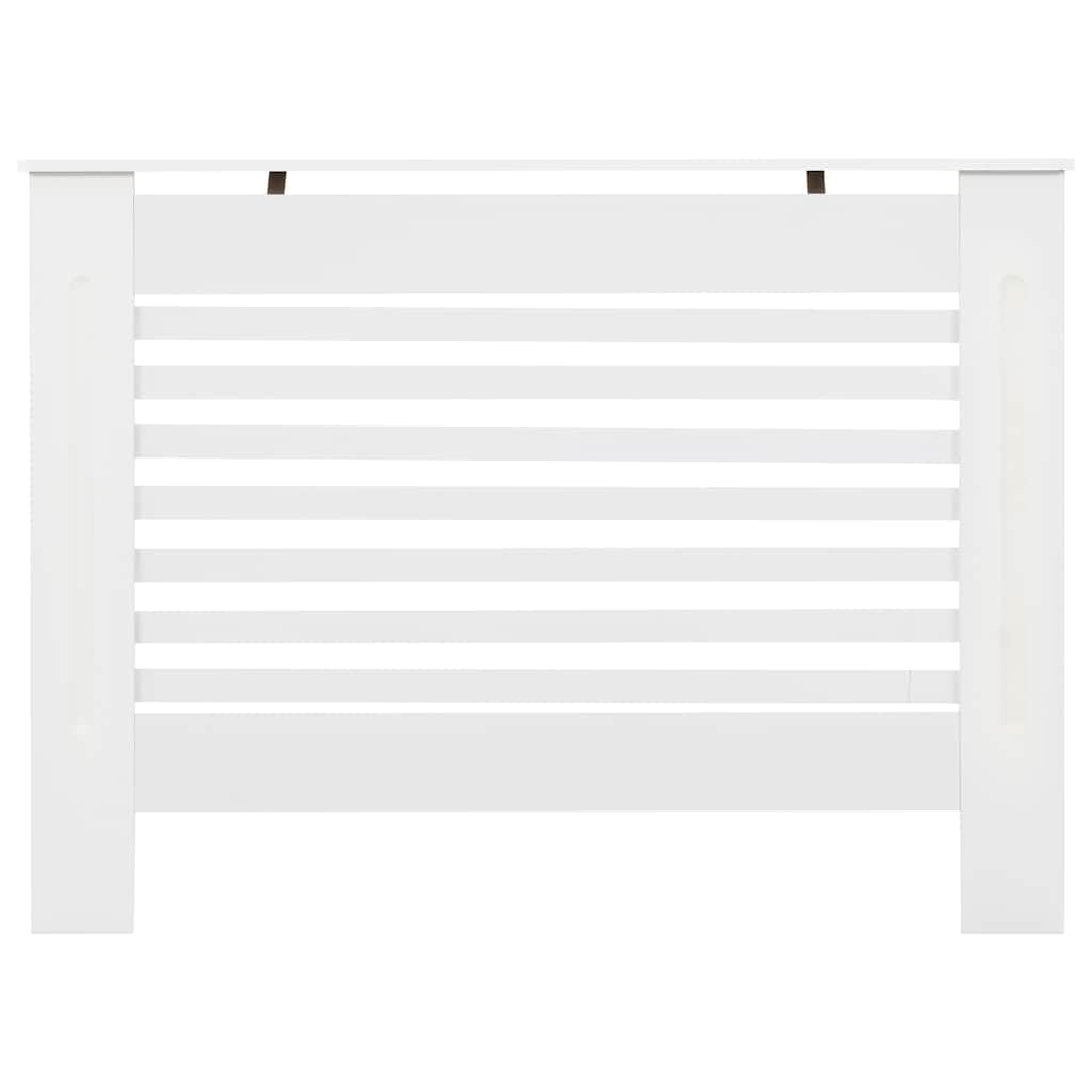 vidaXL Heimwerkerbedarf Heizkörperabdeckung 112 cm Weiß MDF