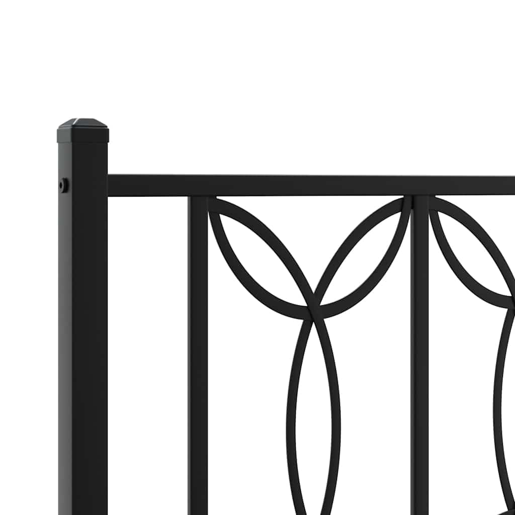 vidaXL Kopfteil Metall Schwarz 193 cm Bettkopfteil Stahl