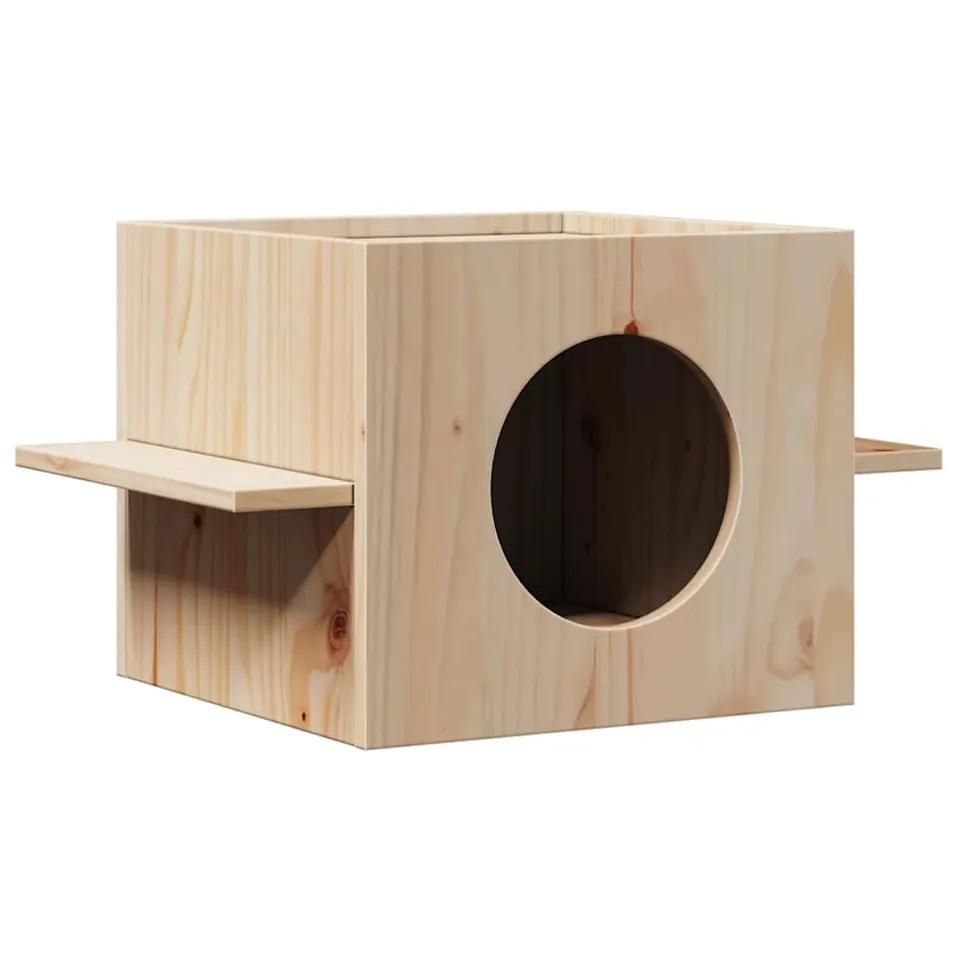 vidaXL Katzenhaus 51x35x30 cm Massivholz Kiefer Indoor