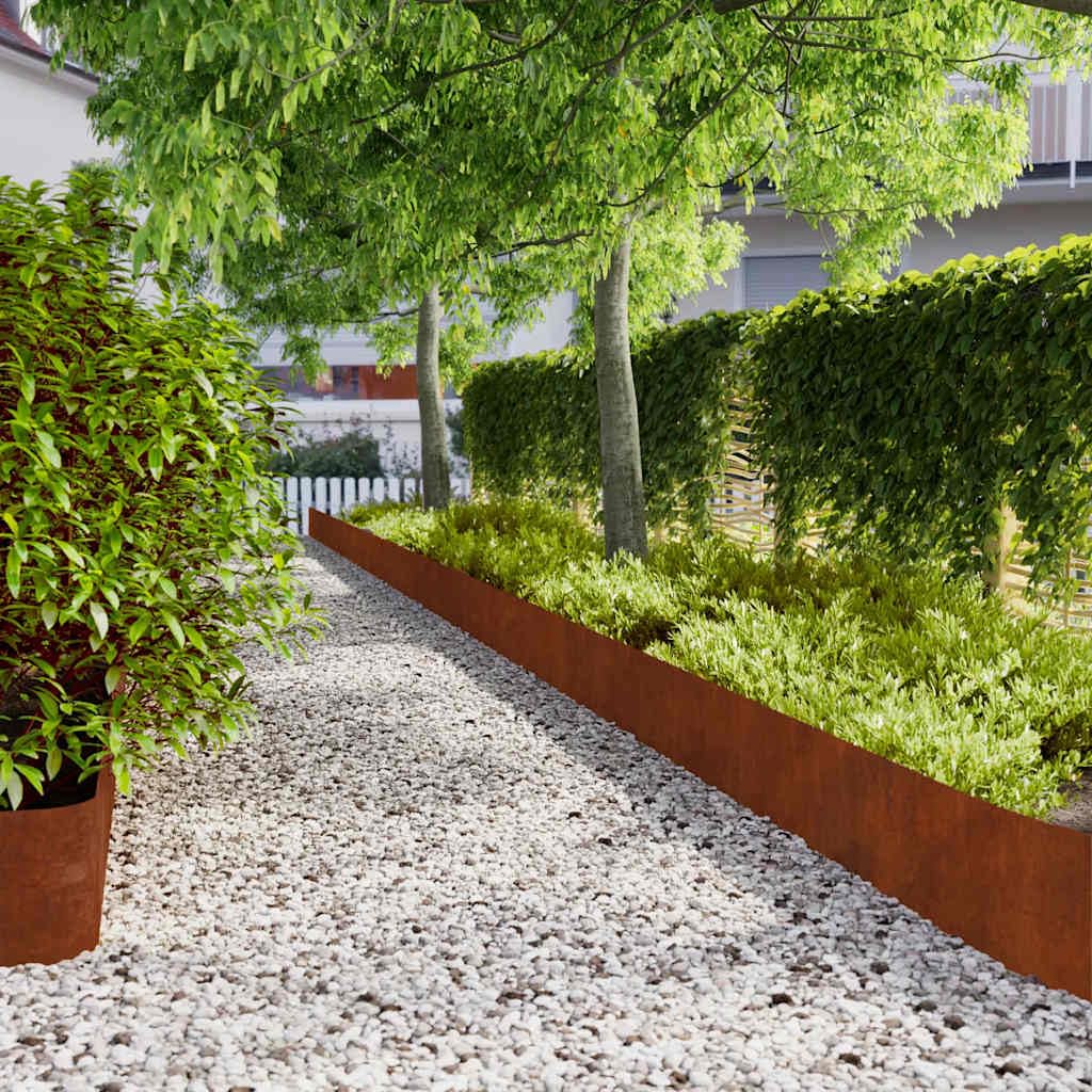 vidaXL Heim & Garten Rasenkanten 20 Stk 103x25 Stahl Rost