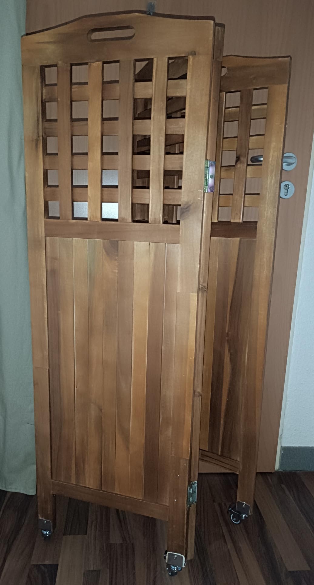 vidaXL Raumteiler Akazienholz 3-TLG 121x2x170 cm