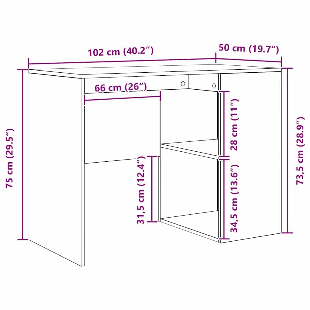 vidaXL Möbel Eck-Schreibtisch Weiß 102x88x75 mit Regal