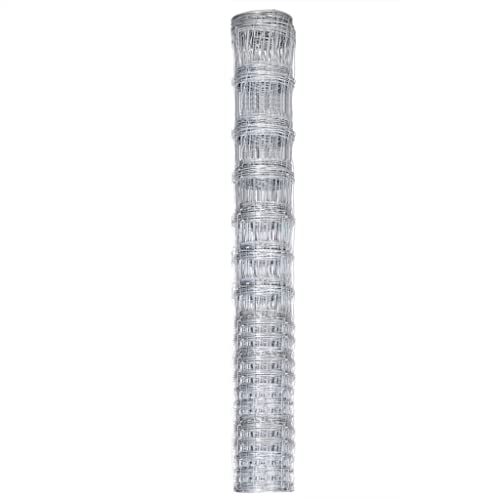 vidaXL Heim & Garten Gartenzaun 50x1,5m Silber Stahl verzinkt