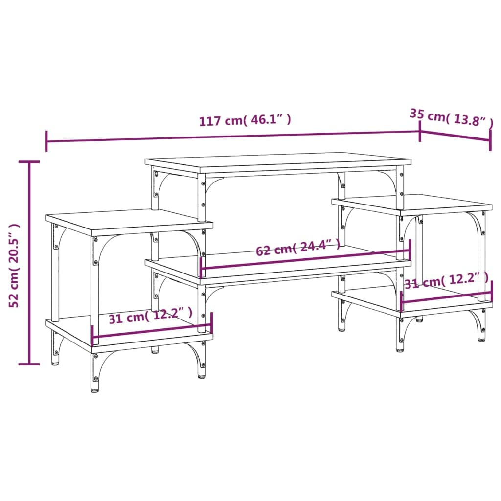 vidaXL Möbel TV-Schrank Sonoma-Eiche 117x35x52cm Holz