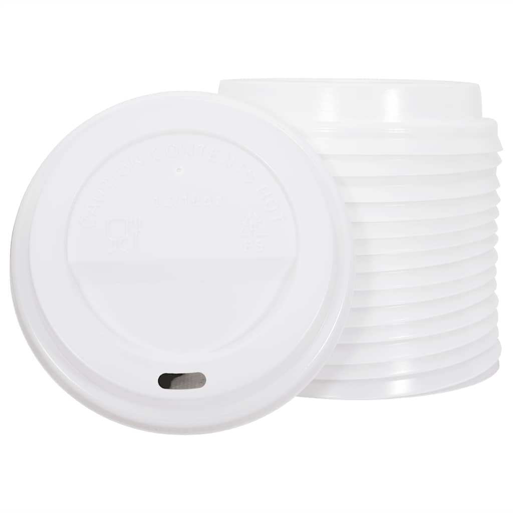 vidaXL Pappbecher mit Deckel 8oz 200ml 1000 Stück auslaufsicher