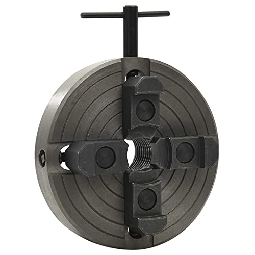 vidaXL 4-Backenfutter M33 Stahl 100mm Drechselbank