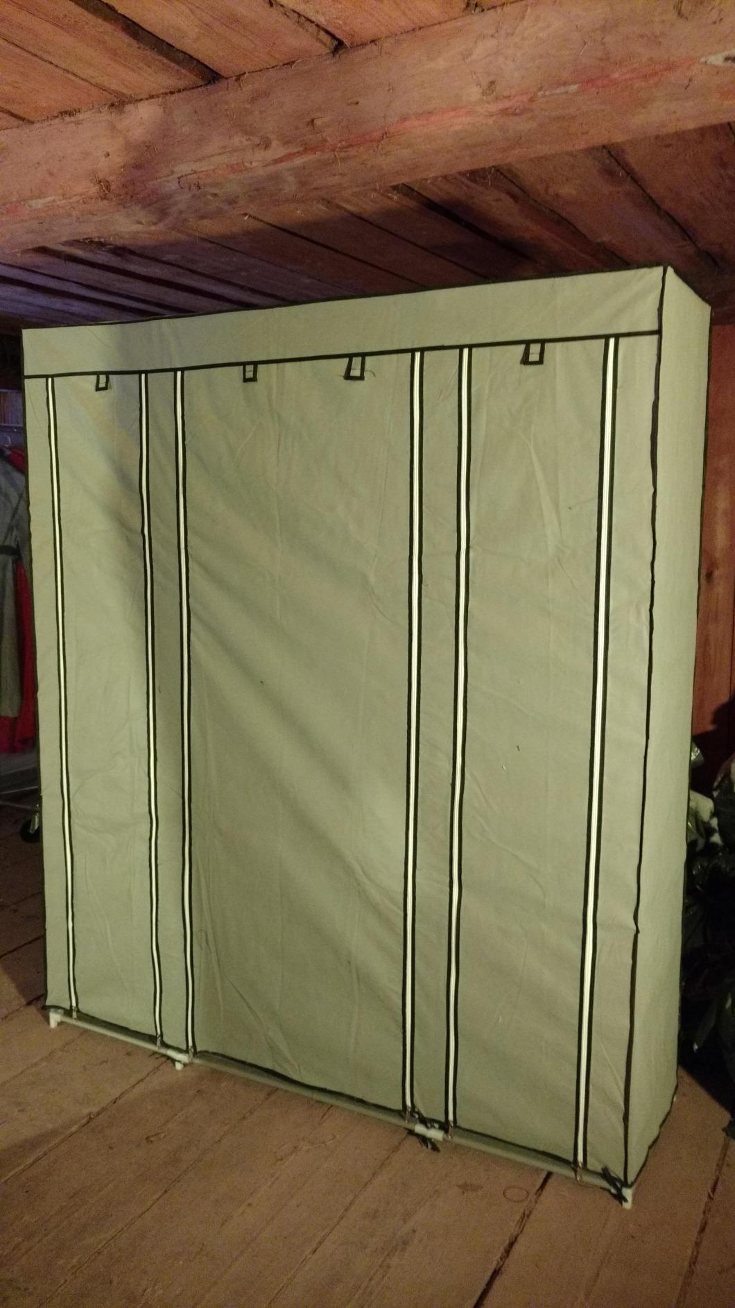 Intirilife Faltschrank 150x175x45 asch grau Reissverschluss