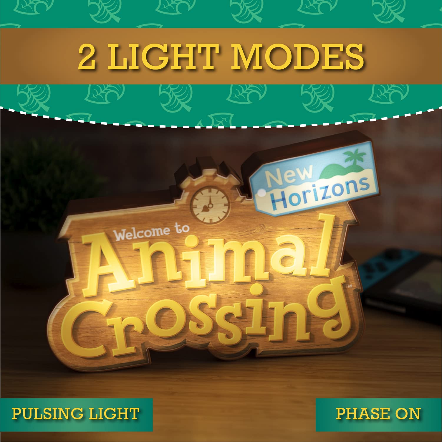 Paladone Animal Crossing Logo Light Lampe 2 Modi