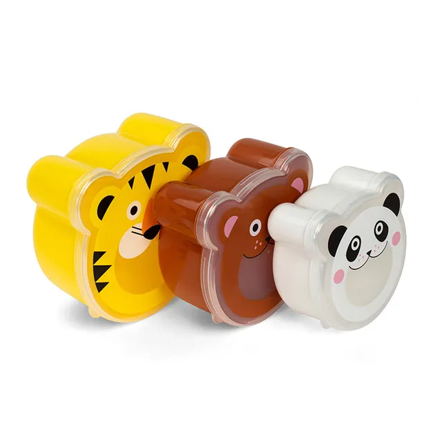 Kikkerland Kidoki On the Go Snackbox 3er Set mit Sichtfenster