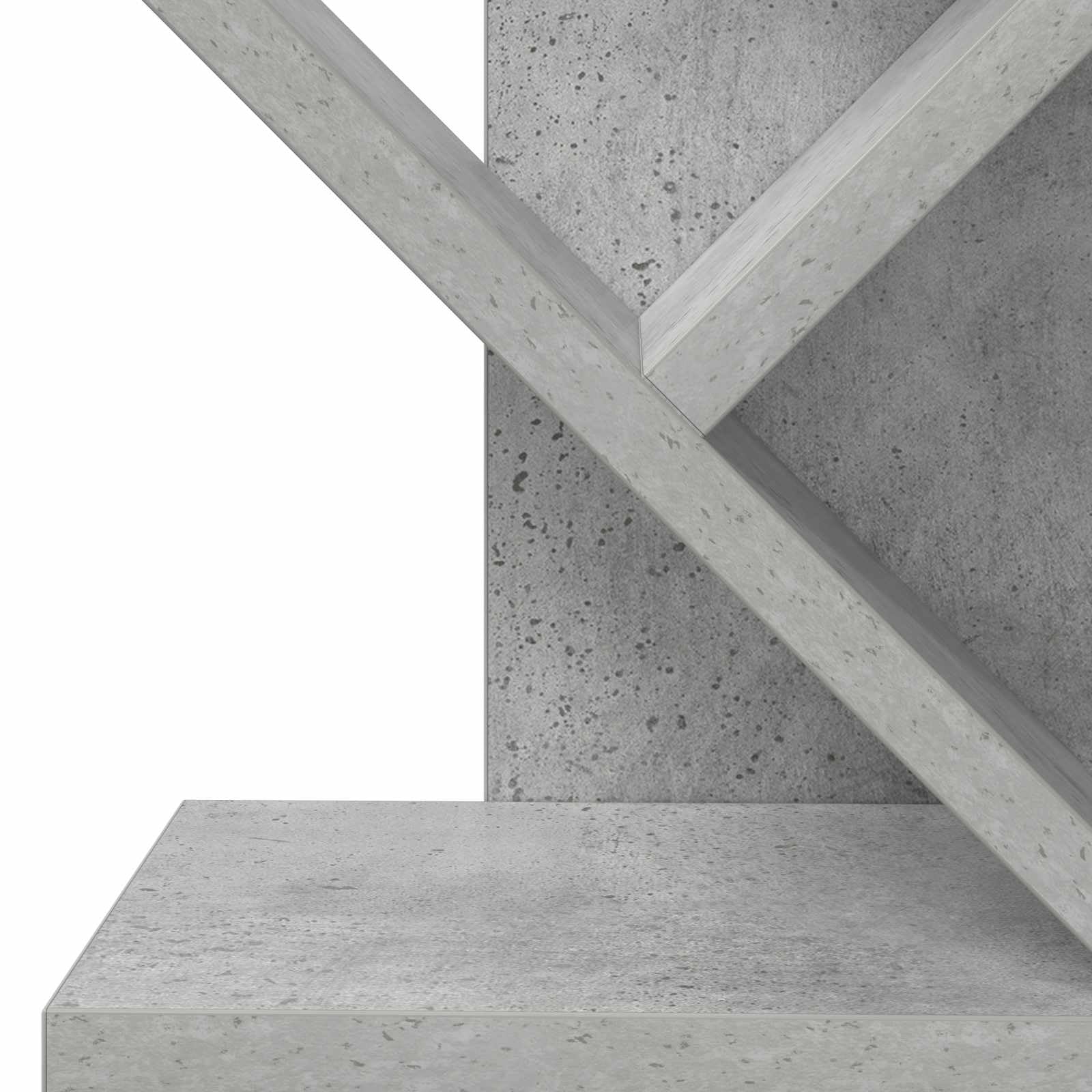 vidaXL Baumbücherregal 6-stufig Standregal Weiß 100 cm