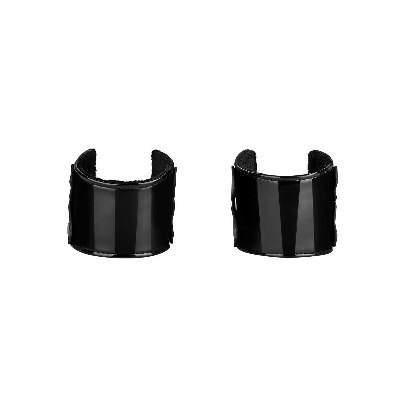 EIS Handfesseln Bondage Lackoptik Gepolstert Schwarz