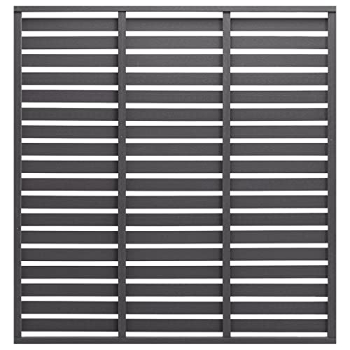 vidaXL Zaunpaneel Sichtschutzzaun WPC grau 180x180 cm Lamellen