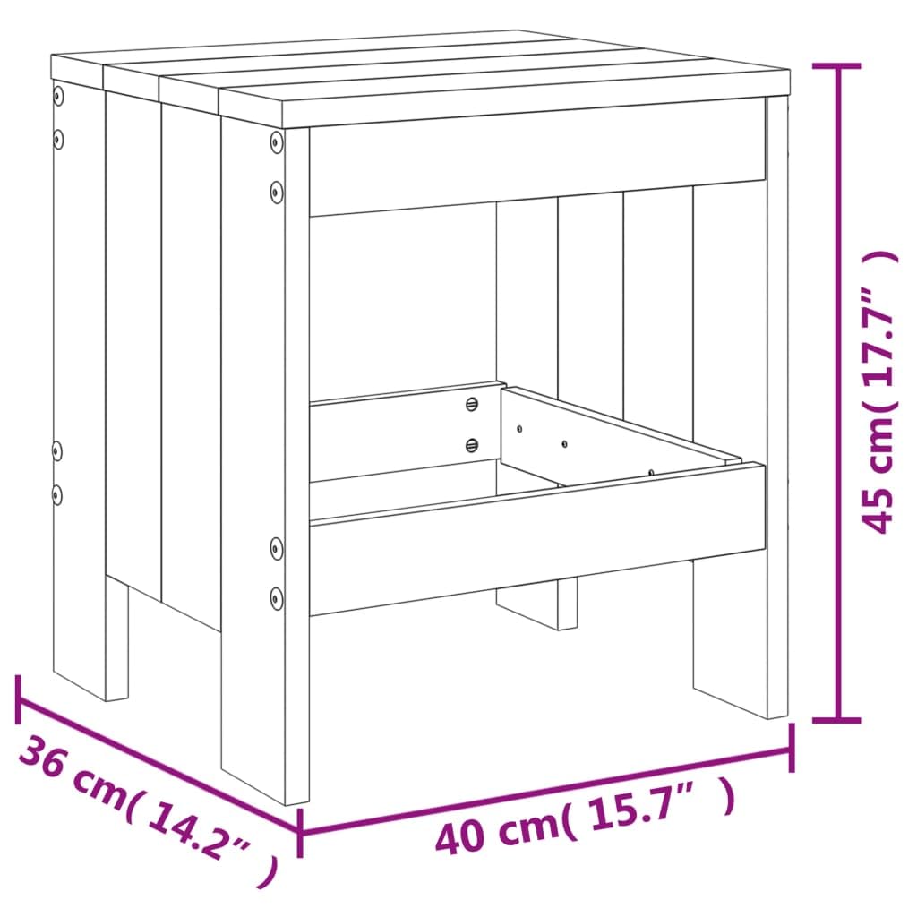 vidaXL 3-TLG. Bistro-Set Weiß Bistrotisch Weiße Kiefer Massivholz