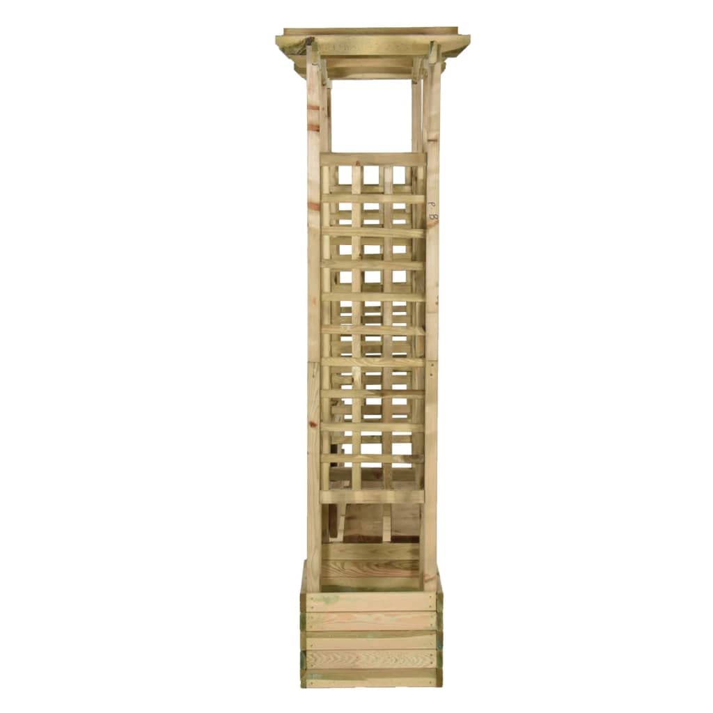 vidaXL Garten Pergola mit Bank Kiefernholz Rankgitter