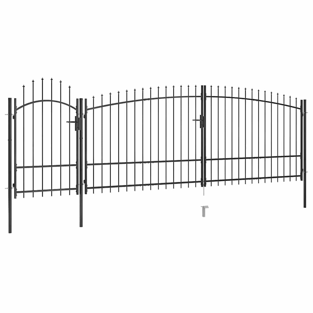 vidaXL Heim & Garten Gartentor Woerden Stahl Schwarz 5x1,75 m
