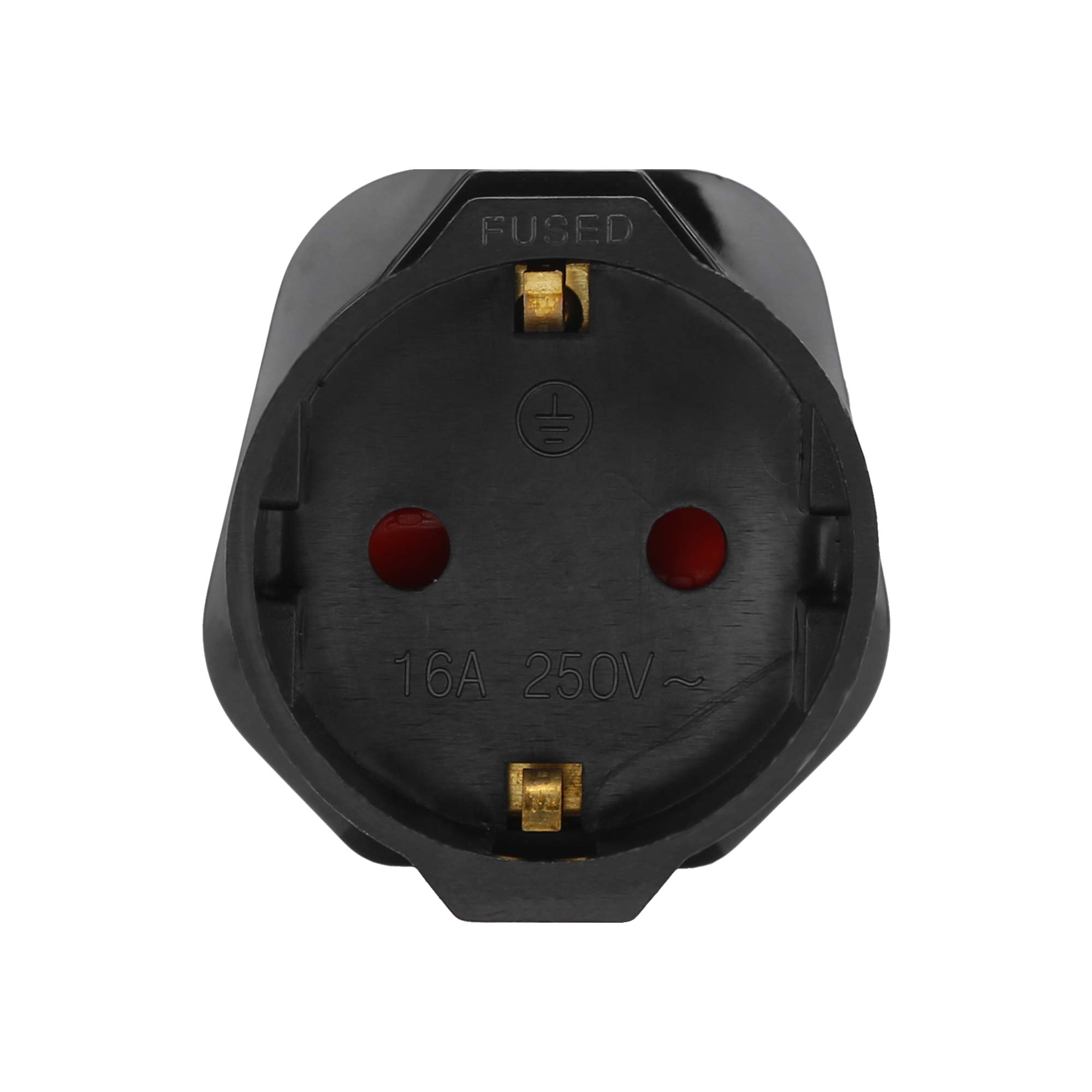 Intirilife Reiseadapter UK auf EU Stecker schwarz 4er Set