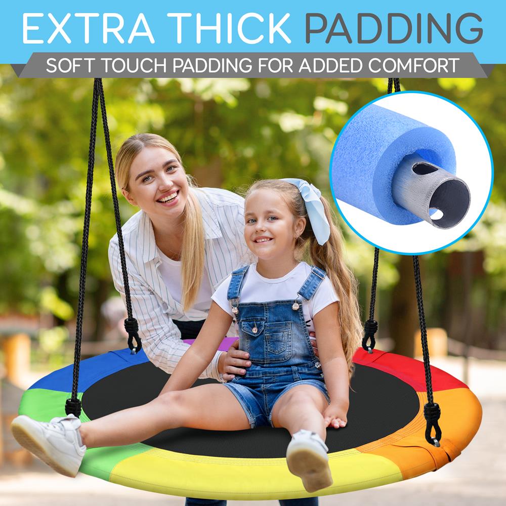 Serenelife Outdoor Swing Tellerschaukel 40" Regenbogen wasserdicht