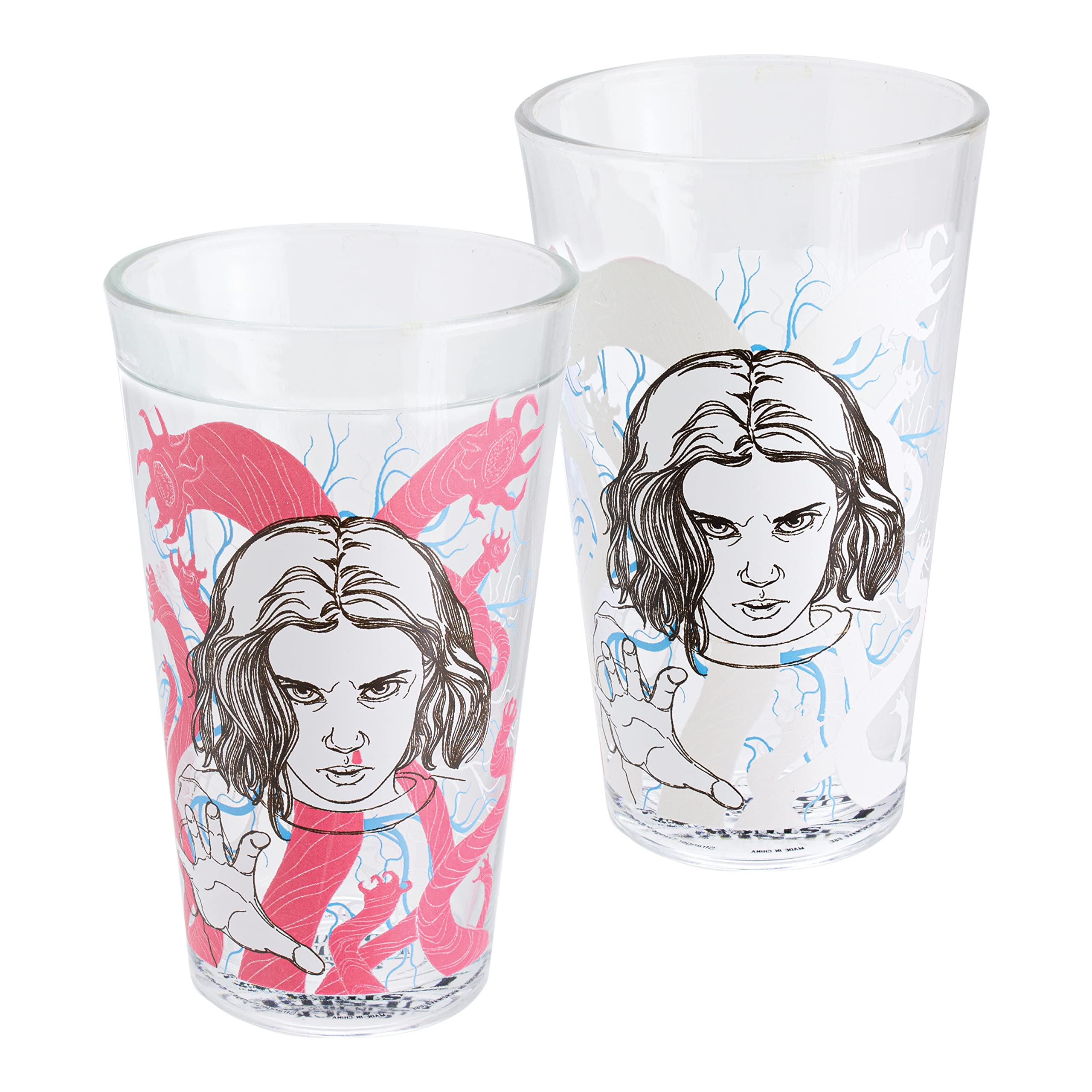 Paladone Drinkware Stranger Things Eleven Trinkglas Farbwechsel 450ml