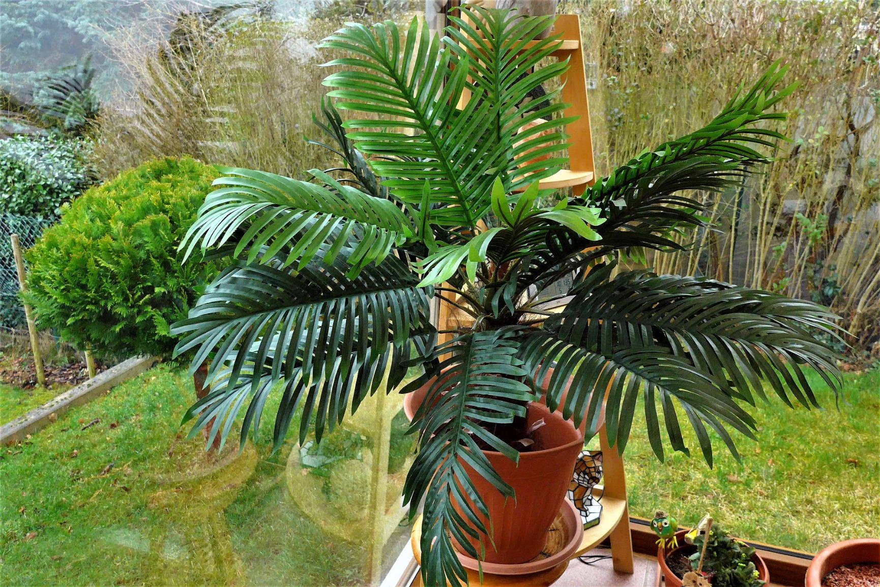 vidaXL Kunstpalme Cycas 80 cm mit Topf Kunstpflanze