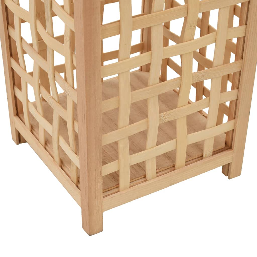 vidaXL Kerzenleuchter Bambus Natur hängend Glas