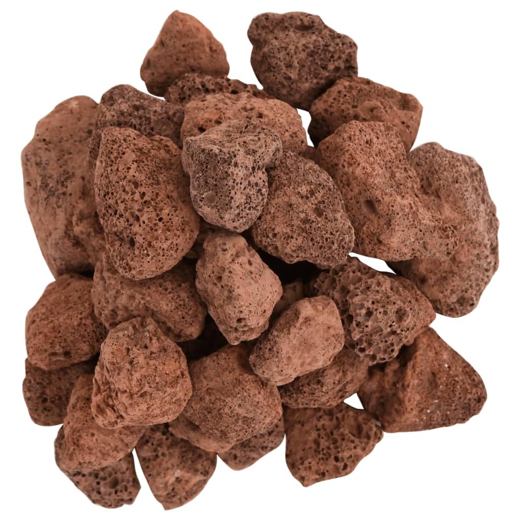 vidaXL Lavagranulat 3-5 cm Aquariensteine Rot 25 kg