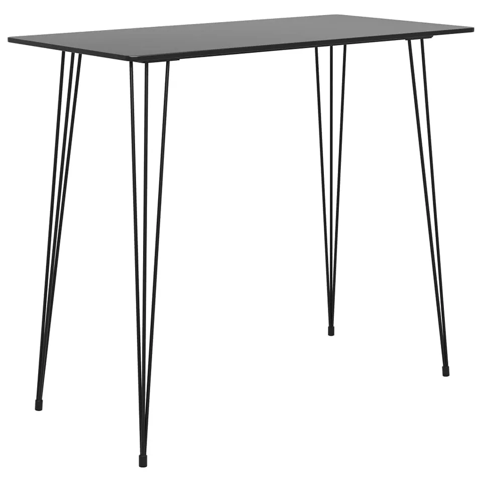 vidaXL Bartisch 120x60x105 cm Schwarz MDF Metall Stehtisch