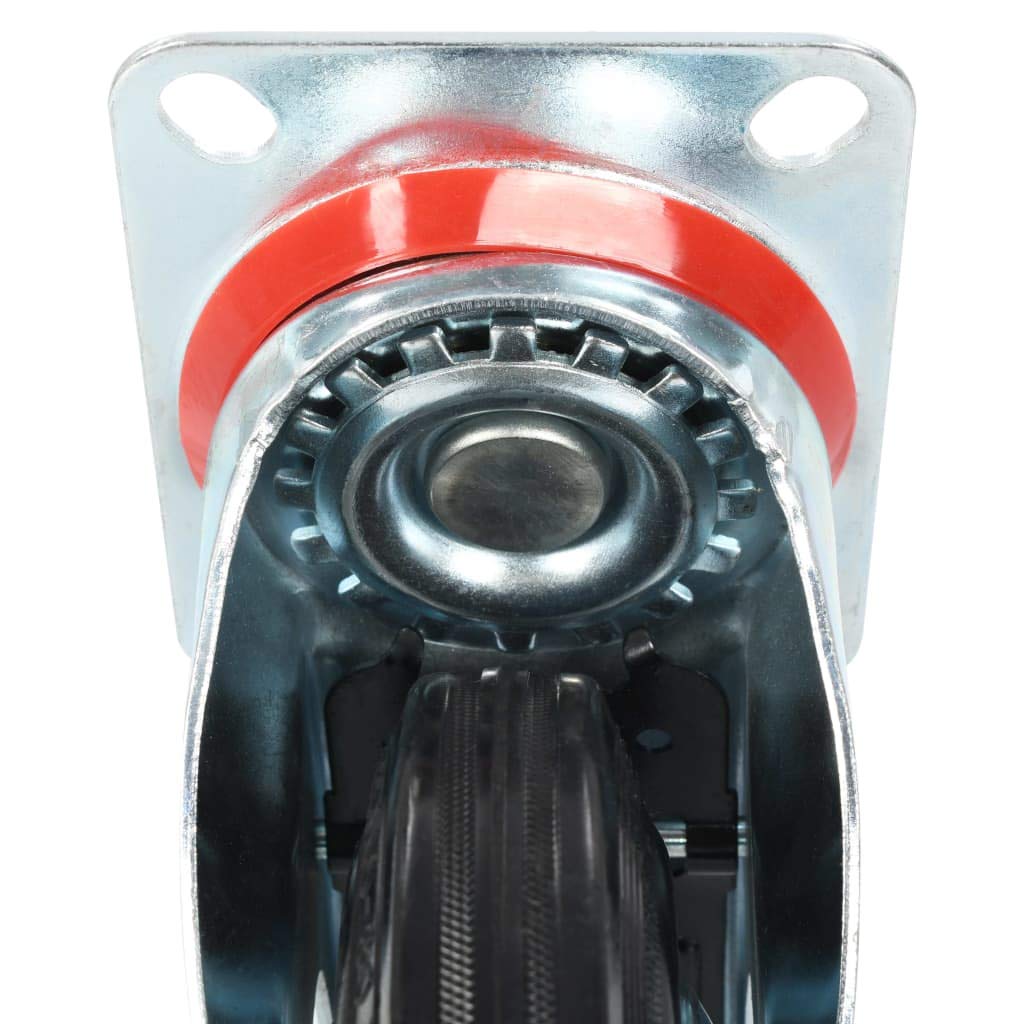 vidaXL Lenkrollen 160 mm Gummirollen 8er-Set Bremse